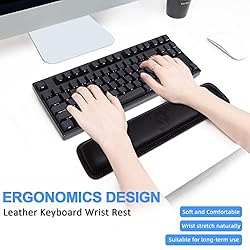PU Black Wrist Rest Pad Ergonomic Support Cute