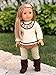 DreamWorld Collections - Pocahontas - 3 Piece Outfit - Clothes Fits 18 Inch American Girl Doll - Ivory Tunic, Leggings and Brown Boots. (Doll not Included)