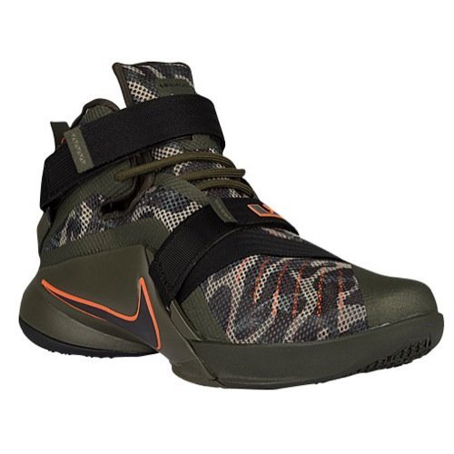 nike lebron soldier IX PRM mens hi top basketball trainers 749490 sneakers shoes (uk 9 us 10 eu 44, cargo khaki black sequoia bomb 303)