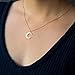 Lucky Lady Collections Moon Necklace | Rose Gold Necklace with Crescent Moon Pendant | Delicate Chain Dainty Necklace for Women and Girls