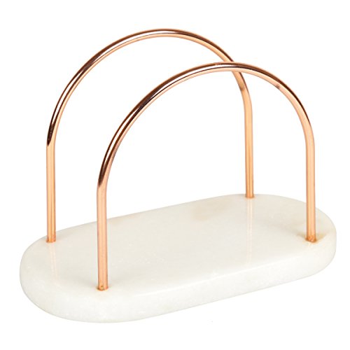 Creative home natural marble & wire napkin holder with copper…