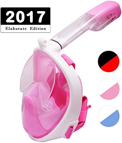 gopro compatible snorkel mask –seaview 180 promate round full face panorama snorkel mask scuba gear including replacement parts and container For travel