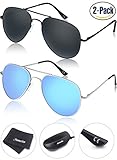Young4us Aviator Sunglasses Polarized Metal Mirror UV400 Men Women Glasses