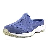 Easy Spirit Traveltime Women Round Toe Suede Blue Mules