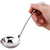 SIAIQIANG 7.9-Inch Silver Small Ladle,Pack of 2,Premium 18/10 Stainless Steel,Ideal for Serving Gravy,Sauce,Soup