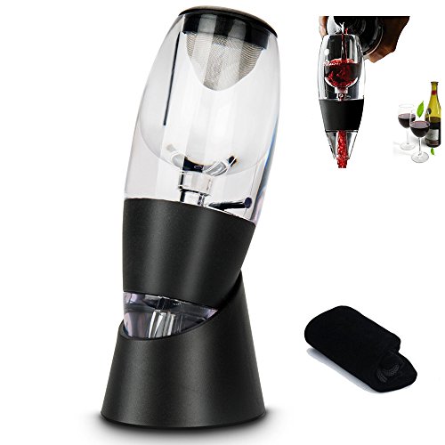 Wine Aerator with Stand, Filter, Carrying Pouch, Gift Box, Premium Wine Accessories Gift for Home Use and Party