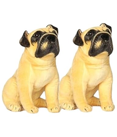 Deals India Pug Dog, Beige (25 cm, Pack of 2)