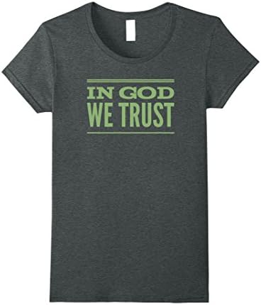 Womens In God We Trust Mens Womens Youth Christian Shirt XL Dark Heather