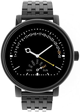 EZIIX Bluetooth Water Resistant Touchscreen Smart Watch for iOS and Android with Stainless Steel Case and Metal Band (Black)