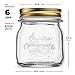Bormioli Rocco Quattro Stagioni Glass Mason Jars 8.5 Ounce Mini Jars (6-Pack) with Metal Airtight Lid, For Jam, Jelly, baby food, Crafts, Spices, Dry Food Storage, Wedding favors, Decorating Jar