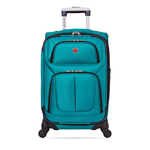 SwissGear Sion Softside Expandable Roller Luggage, Teal, CarryOn 21