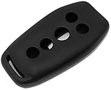 Black Silicon Key Fob Keyless Entry Remote Skin Cover Protector Fits: Ford Mustang w/remote Start 2015