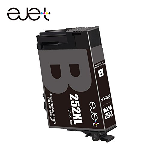 E-jet Remanufactured for Epson 252 252XL Ink Cartridge Combo Pack use with Epson WorkForce WF-3640 WF-3630 WF-3620 WF-7610 WF-7620 WF-7110 Printer (4 Pack)