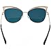 Sunny&Love Women Oversized Cat Eye Sunglasses Mirror Eyewear With Case