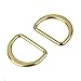 20Pcs Metal D-Ring Buckle Loop Ring for Strap Keeper Gold