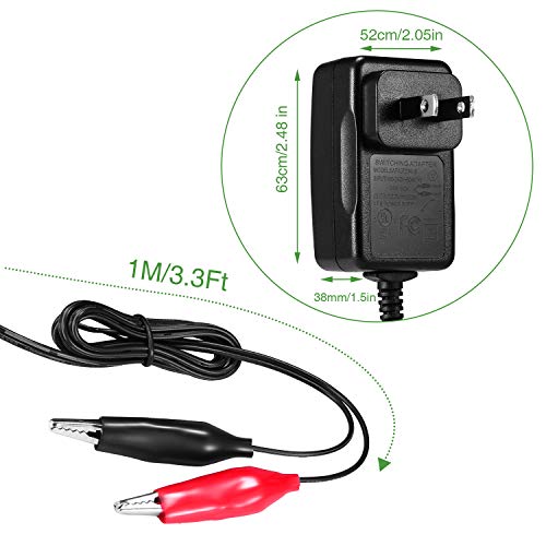 RUSFOL [UL Listed] 6Volt Battery Charger for Moultrie Battery (Input
