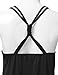 JJ Perfection Woman's Solid Racerback Flare Tank Top With Cinched Back