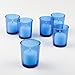 Set of 12 Blue Colored Eastland Glass Votive Candle Holders