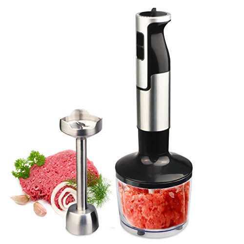 IREALIST 400W Multi-Purpose Electric Hand Blender, 8 Speed Stainless Steel Stick Blender with Breaker,Chopping bowl, Whisk