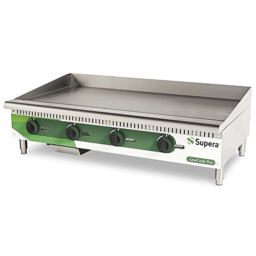Supera LCG481 Line Cook Pro Gas Griddle, 48" Industrial