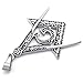 KONOV Mens Freemason Masonic Stainless Steel Pendant Necklace, Silver, 24