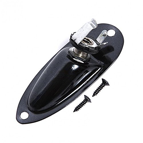 Boat Cup Jack Plate Ferrule For Strat Stratocaster Style Guitar, Black