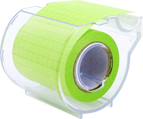 4A Roll Sticky Notes,Full Adhesive,Width x Length 2 x 315 Inches,Neon Green,Grid,1 Roll/Pack,AAAA 4A PSS 9-1 NG Grid
