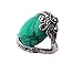 LadayPoa Women's Cubic Zircon created-Turquoise Ring Fashion Silver Plated Stone Rings Size 7