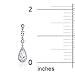Cubic Zirconia CZ Teardrop Long Dangle Chandelier Prom Statement Earrings For Women .925 Sterling Silver
