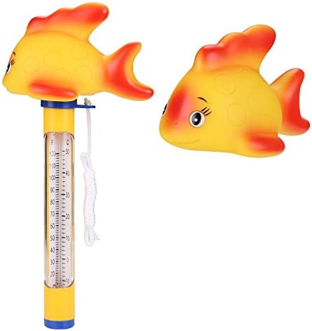 SENGKA Floating Pool Thermometer by with String, Shatter Resistant,for for Swimming Pool, Bath Water, Spas,Hot Tubs, Aquariums and Fish Ponds(Gold Fish)
