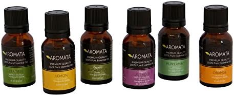 Organic Lavender + Organic Eucalyptus + Pure Tea Tree + Pure Peppermint + Pure Lemon + Organic Orange- Essential Oils 6x (15ml) bottles