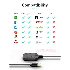 YEHUA Wireless WiFi Display Dongle, Miracast HDMI Dongle Convertitore Ricevitore Video Streaming WiFi per iOS / Android… - immagine 7