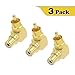 VCE 3-Pack RCA Male to Female 90 Degree Right Angle Adapter