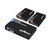 gofanco Prophecy 1x2 HDMI Extender Splitter Full HD 1080p Over Cat5e/Cat6/Cat7 Ethernet Cable with HDMI Loopout - Up to 50m/165ft - EDID Management, Bi-Directional IR Remote Control (1 in 2 Out)