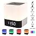 KAKAFU 21215454 Portable Wireless Bluetooth 4.0 Speaker and LED Light Lamp Alarm Clock LED Table Lamp/Night Light, Smart Touch LED Mood Lamp, MP3 Player, Supported Micro TF SD Card/USB/3.5mm AUX Jack