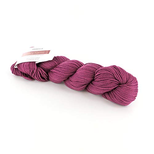 Valley YarnsGranville Sport Weight Yarn, 90% Pima Cotton/10% Merino Wool - 14 Raspberry Sorbet