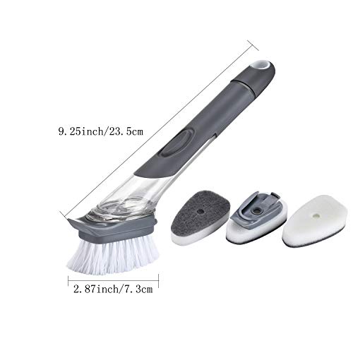 TENTA Kitchen Good Grips Soap Dispensing Sink Brush,Dish Scrub Brush
