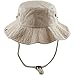 The Hat Depot 300N1510 Wide Brim Foldable Double-Sided Outdoor Boonie Bucket Hat (S/M, 2. Cotton - Khaki)