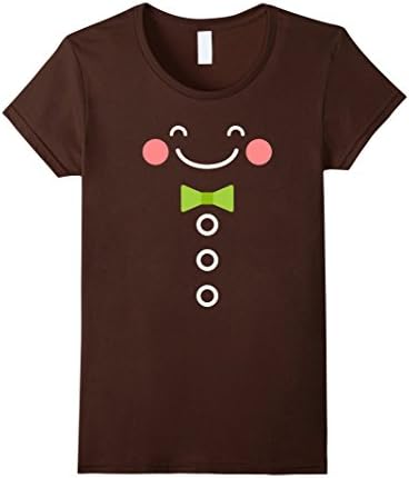 Womens Gingerbread Man Girl boy Version Holiday Christmas T shirt Large Brown