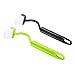 2pcs Portable Toilet Brush Scrubber V-type Cleaner Clean Brush Bent Bowl Handle