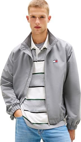 Herren Windbreaker Jacke mit Stretch-Bündchen und -Saum, Grau (Gravel Grey), XXL