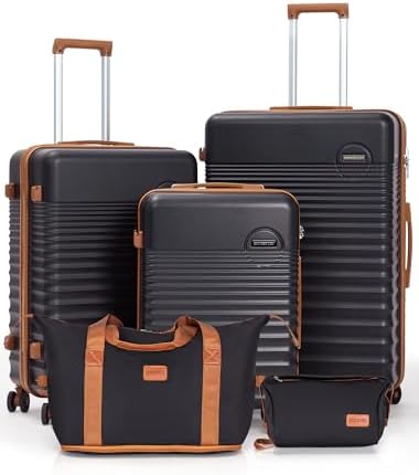 Amazon.com | Eeeza Luggage Sets 5 Piece,Hard Case Suitcase Set