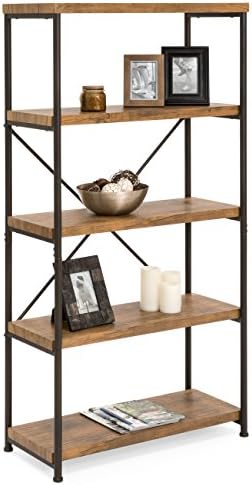 Amazon Com Best Choice Products 5 Tier Rustic Industrial