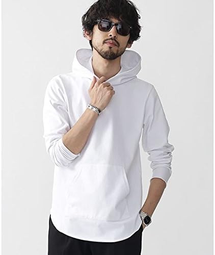 Amazon ナノ ユニバース メンズ Nano Universe 予約商品 ラウンドヘムプルパーカー オフホワイト L トレーナー パーカー 通販