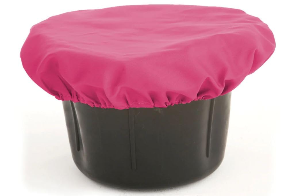 LINCOLN Pink Horse/Pont Feed Bucket Cover - Elasticated Edge, Rodent Free