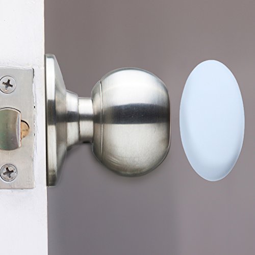 Outus Door Knob Wall Protector Shield Plates Round White Self Adhesive