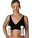 Essential Pump&Nurse All in One Nursing and Hands Free Pumping Bra, US Company, Black M