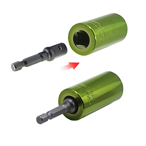 Universal Socket, RKURCK Multi-function 7mm to 19mm Universal Sockets For Metric Wrench Ratchet Power Drill Adapter - Self-Adjusting Professional Repair Tools(Yellow)