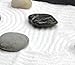 Desktop Mini Meditation Zen Garden Tray for Stress Relief, 8 X 5 inches with Buddha Figure Natural River Rocks Rake and Sand