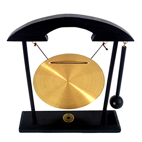 Zen Art Brass Feng Shui Desktop Gong W Fengshuisale Red String Bracelet H1302 - Thumbnail 5